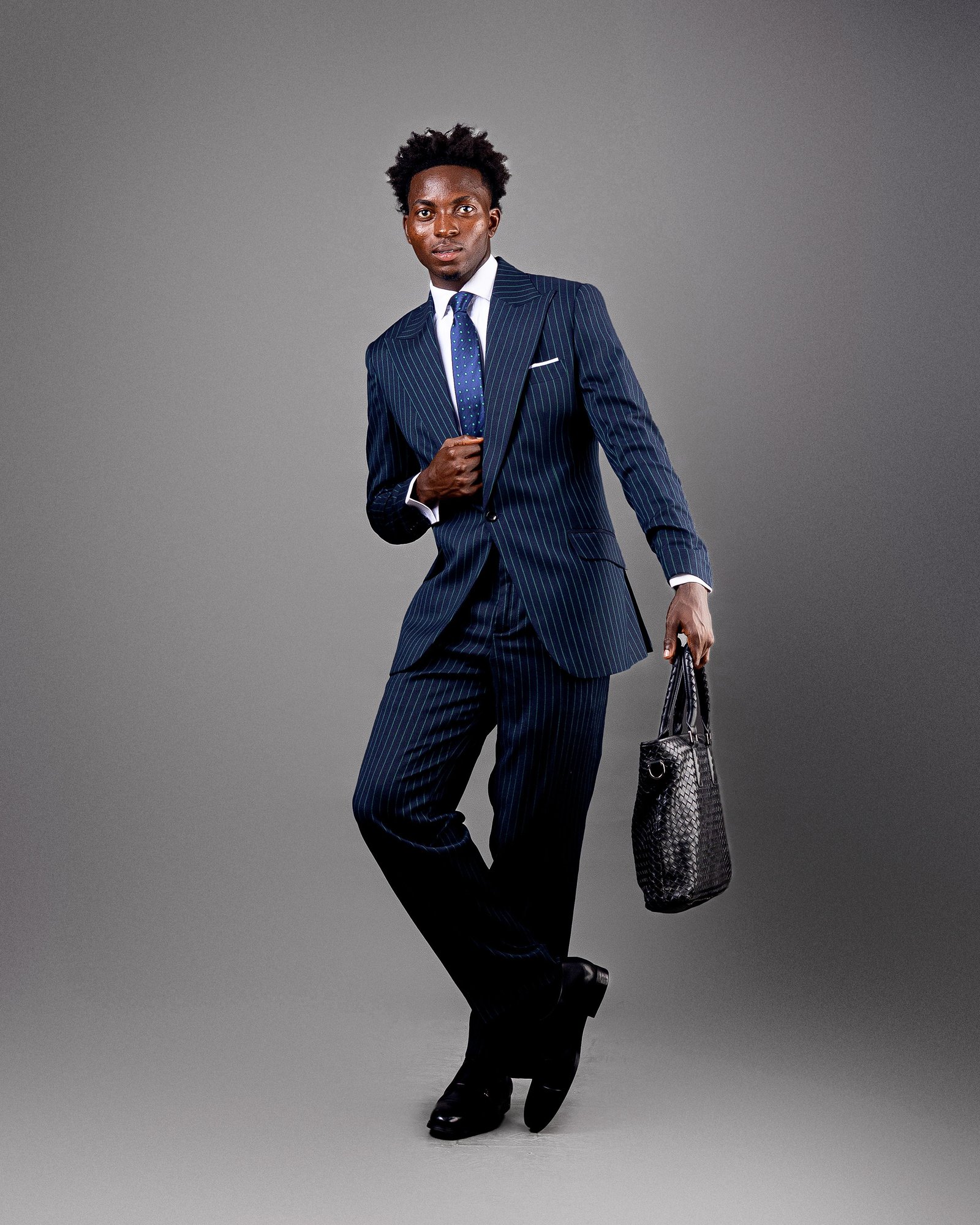 The Navy Blue Stripped Suit